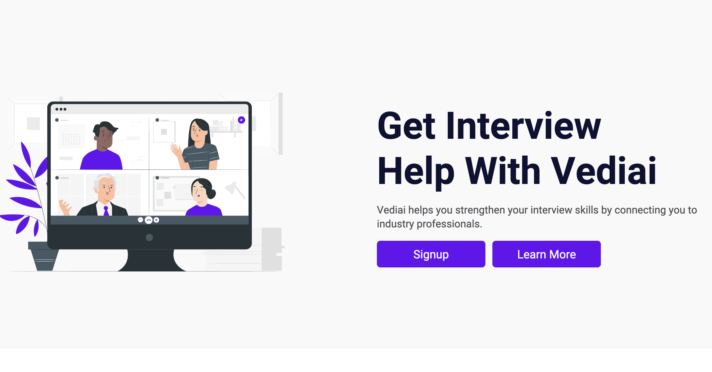vediai.com — Vediai helps you strengthen your interview skills by connecting you to industry professionals.